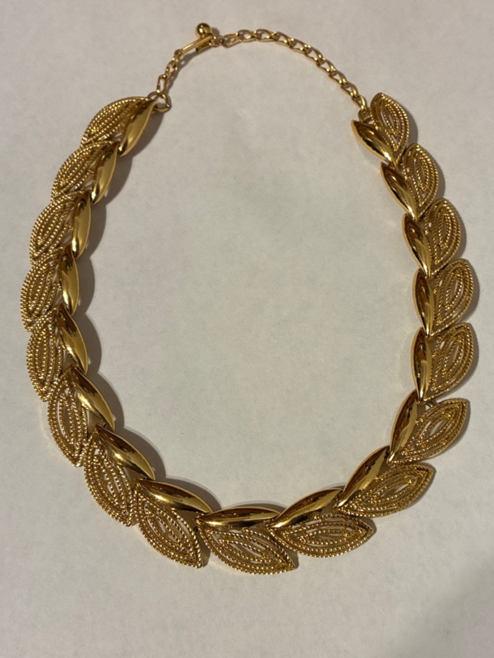 Gold-tone Leaf Chain Necklace - Women Jewelry